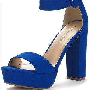 Royal Blue Ankle Strap Heels